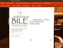 Tablet Screenshot of domaine-de-bile.com